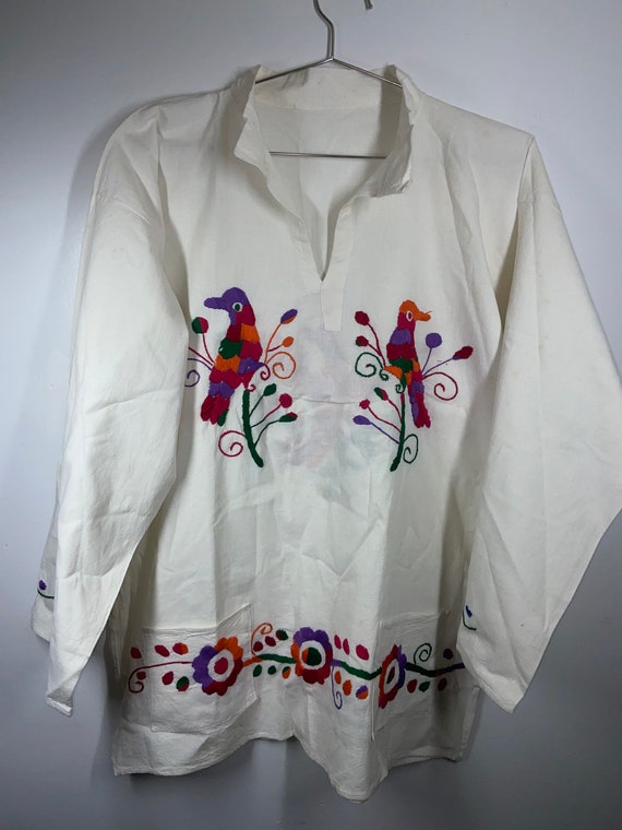 Embroidered tunic top,Hippie,Hipster blouse, peasa