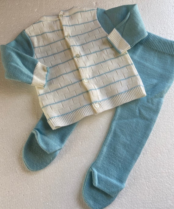 Vintage infant sweater set,acrylic sweater,acryli… - image 2