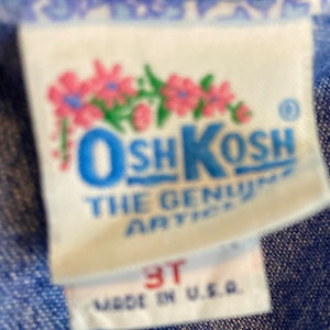 Vintage Oshkosh Denim dress,toddler Oshkosh,Oshkosh jumper,Oshkosh toddler dress, Oshkosh,made in USA, vintage Oshkosh jumper,vintage denim image 7