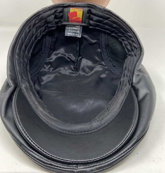 Leather Cap,Winner leather cap,leather cabbie hat… - image 6