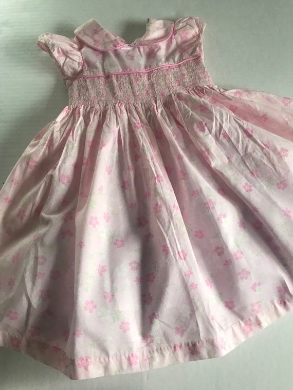 Laura Ashley deadstock smocked floral 2T prairie d