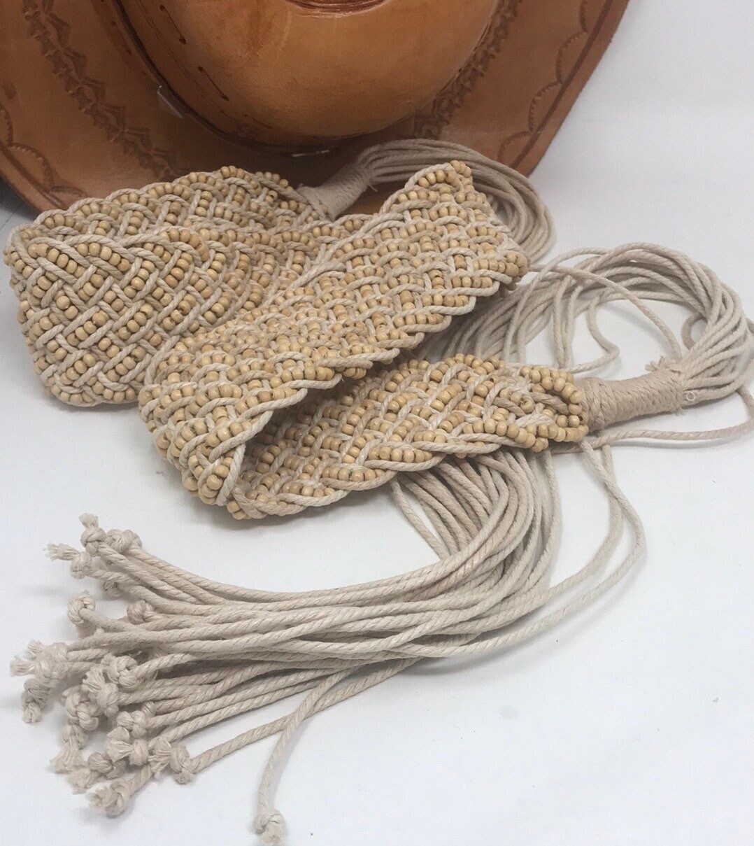 macrame tie belt