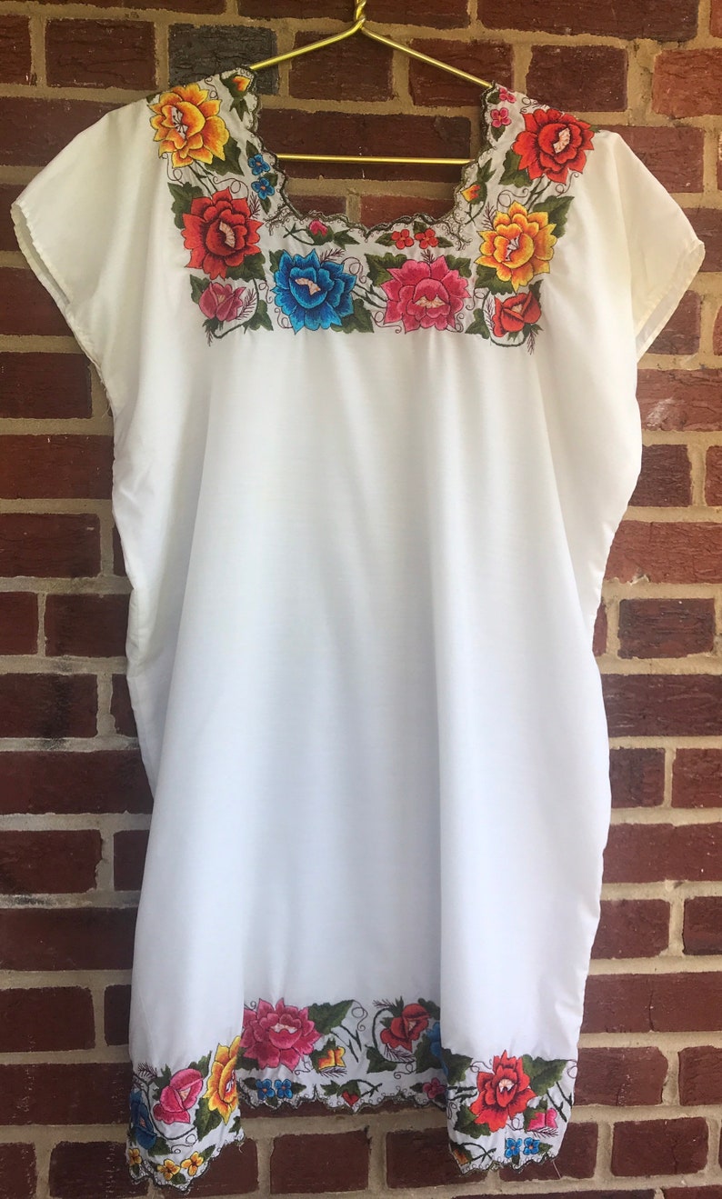 Embroidered Vintage Dress,embroidered,embroidered top,vintage,floral dress,floral top,summer,hipster,lightweight image 7