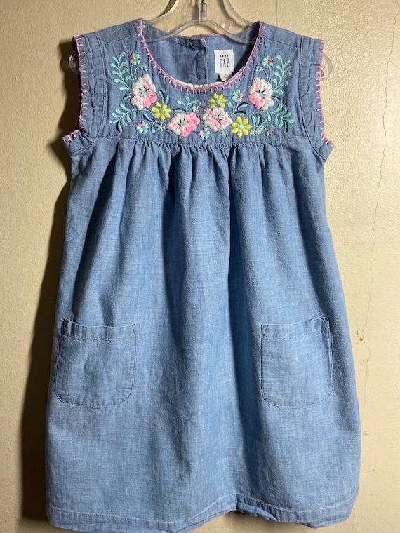 Embroidered Gap dress,Gap,toddler dress,embroidere