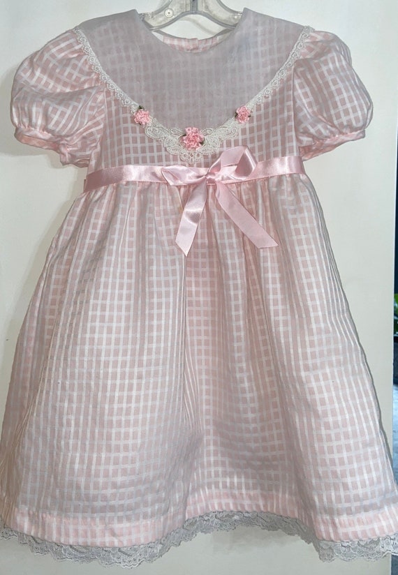 Vintage girls dress, made in USA, 80s,eighties,cot