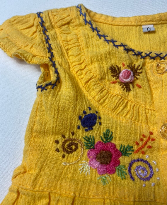 Vintage Embroidered Infant Dress, vintage dress,i… - image 4