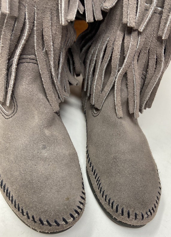 Minnetonka 3 tier fringe boots,fringe boots,mocca… - image 9