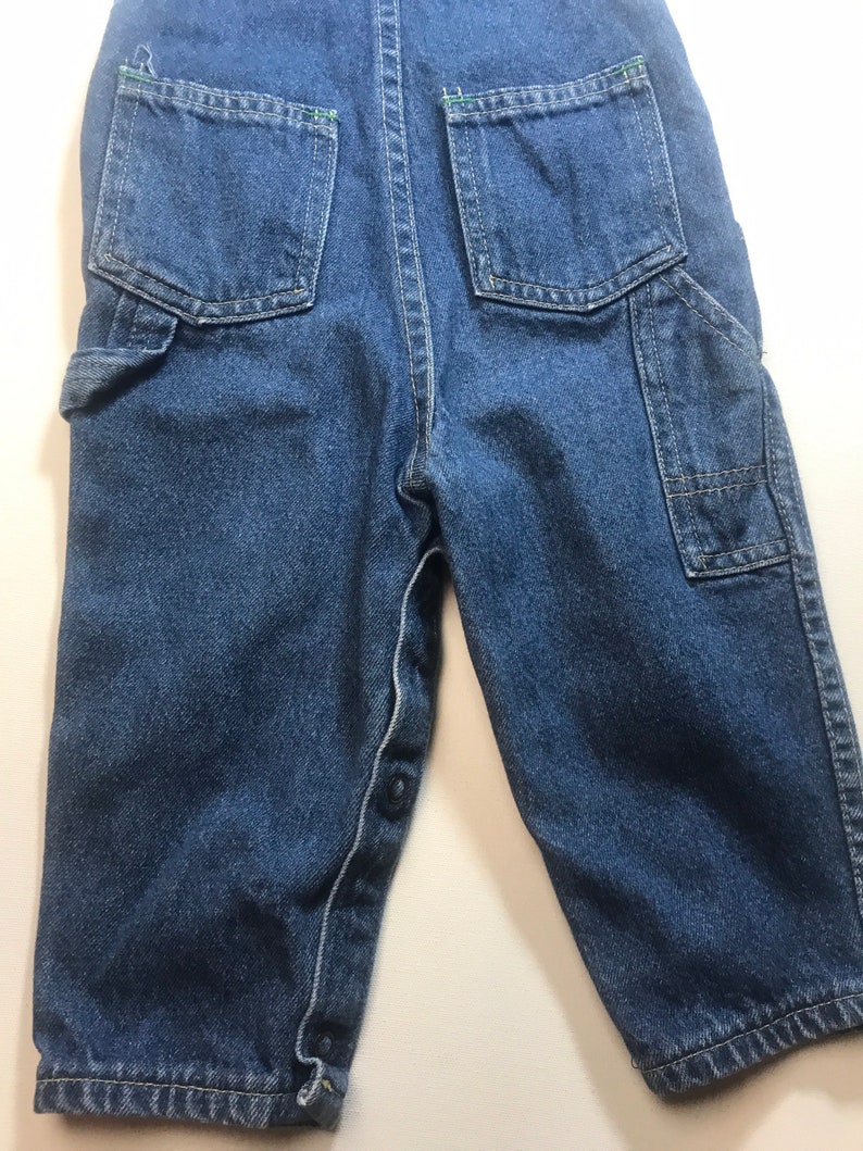 Vintage Oshkosh Overalls, vintage, vintage denim,vintage jean overalls, toddler overalls,vintage toddler overalls,Jean overalls,made in USA image 6