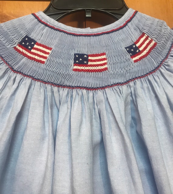 Smocked Prairie Dress,holiday dress,USA,smocking,… - image 3