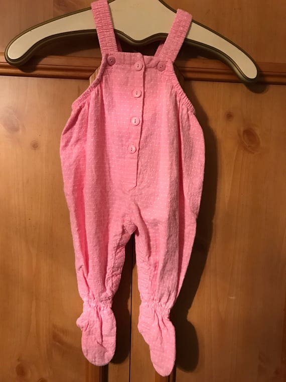 Vintage baby girl Oshkosh Vestbak 6/9 month footed