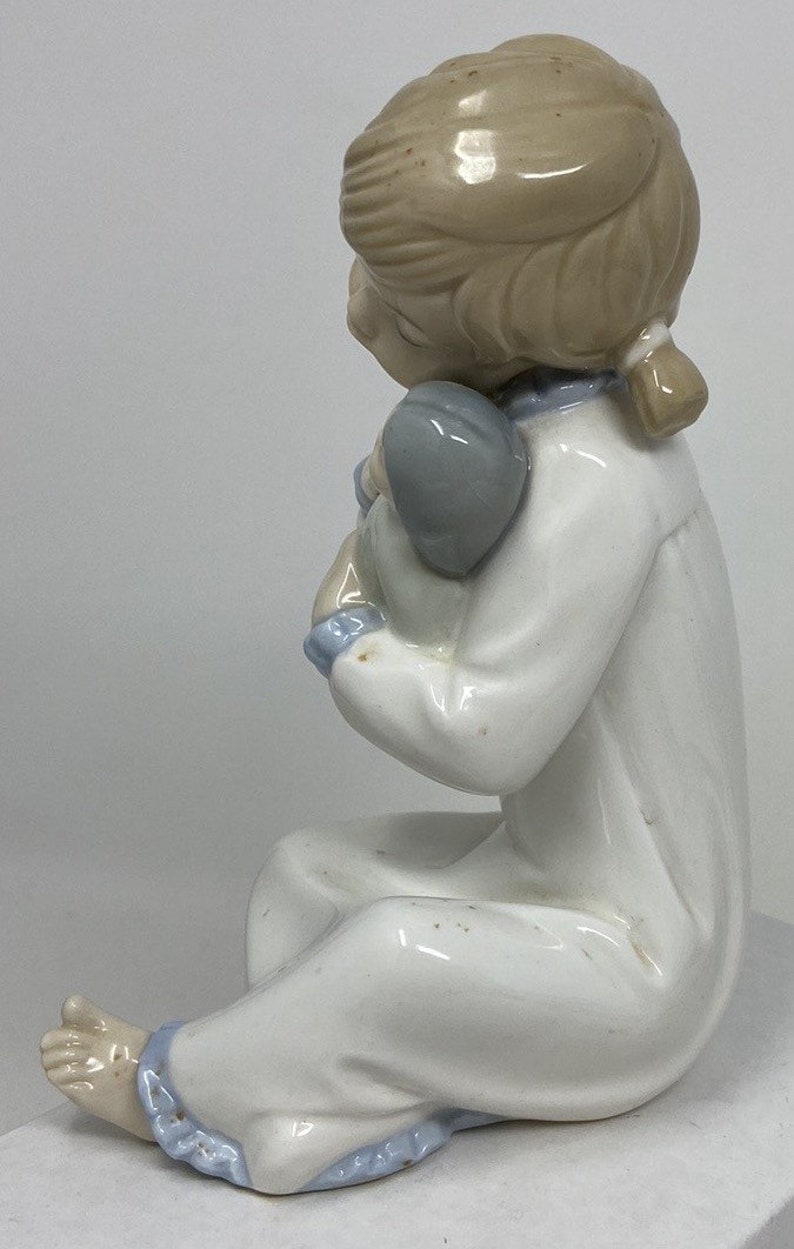 Zaphir Vintage Porcelain Figurine Girl With Doll Made in Spain Etsy