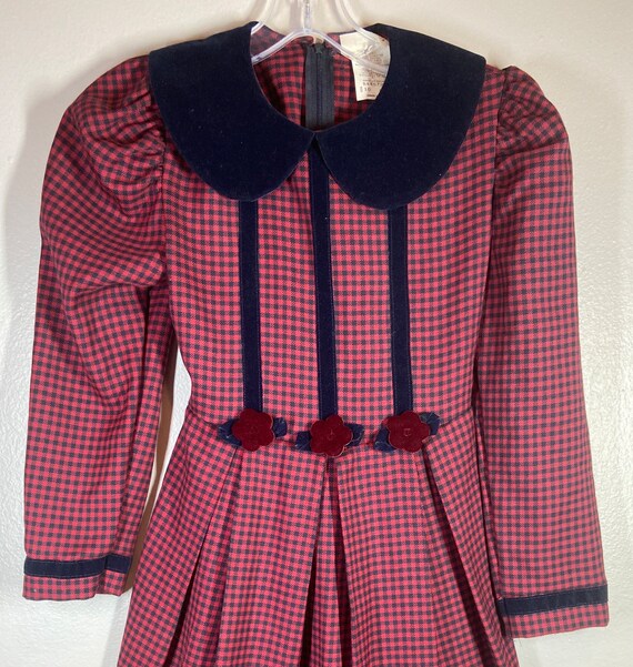 Girls dress,made in USA,girls, plaid dress,vintag… - image 2