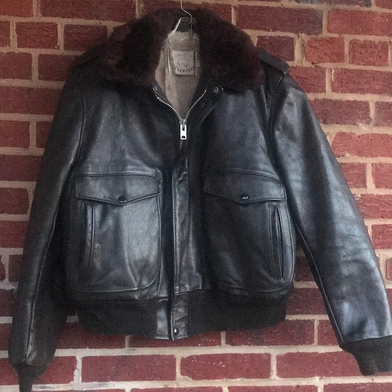 Bomber Aviator Leather Coat Jacket Winter,vintage,