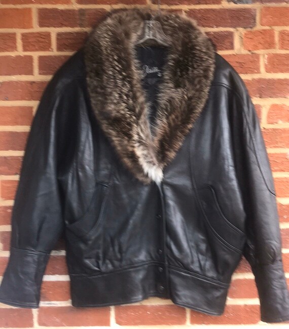 Raccoon Collar J Walden Leather Coat