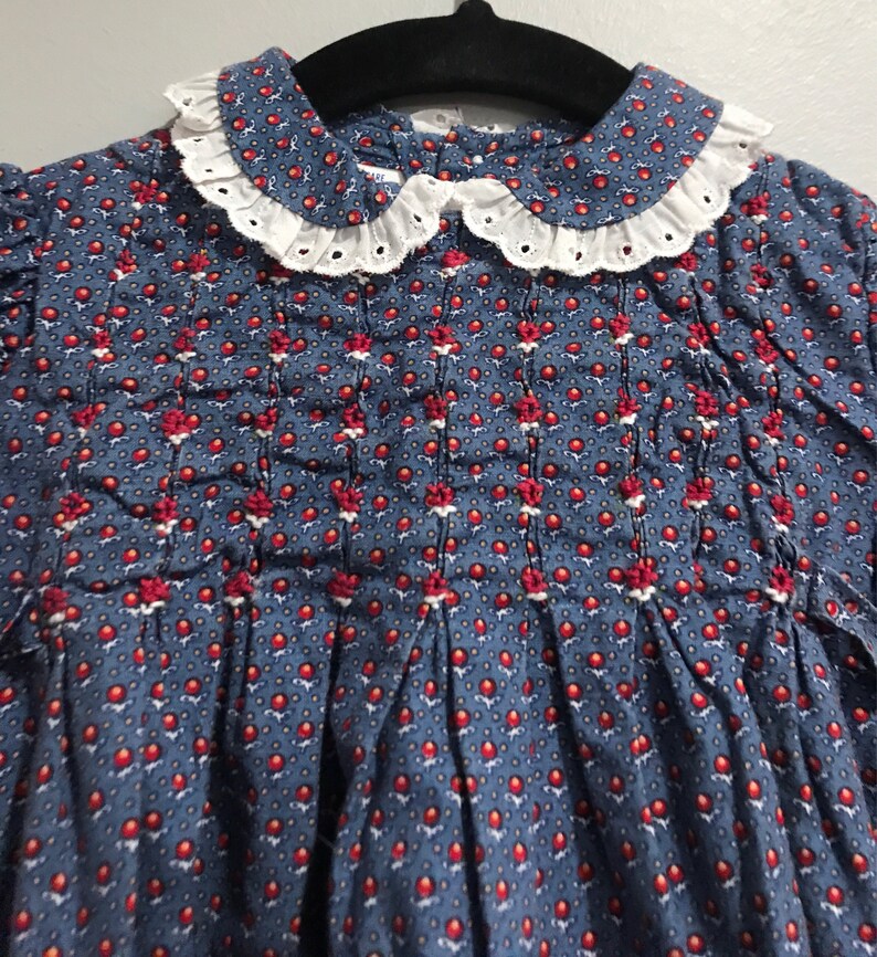 Vintage girls dress poly Flinders hand smocked dress 2 toddler | Etsy