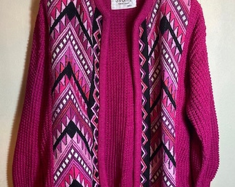 Cardigan sweater,womans sweater, embroidered,embroidered sweater, Mexican Sweater,hand crafted, cardigan,vintage sweater