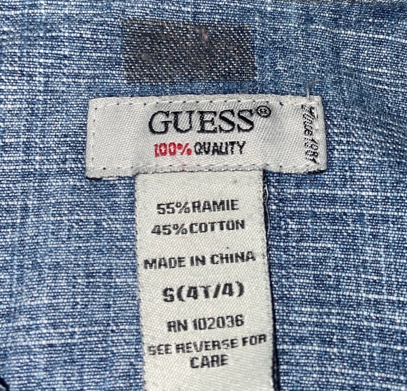 Vintage Guess denim jacket,Vintage, vintage Guess,Kids denim,Kids Jean jacket,kids Guess denim,Made in USA, Jean jacket,denim jacket Bild 4