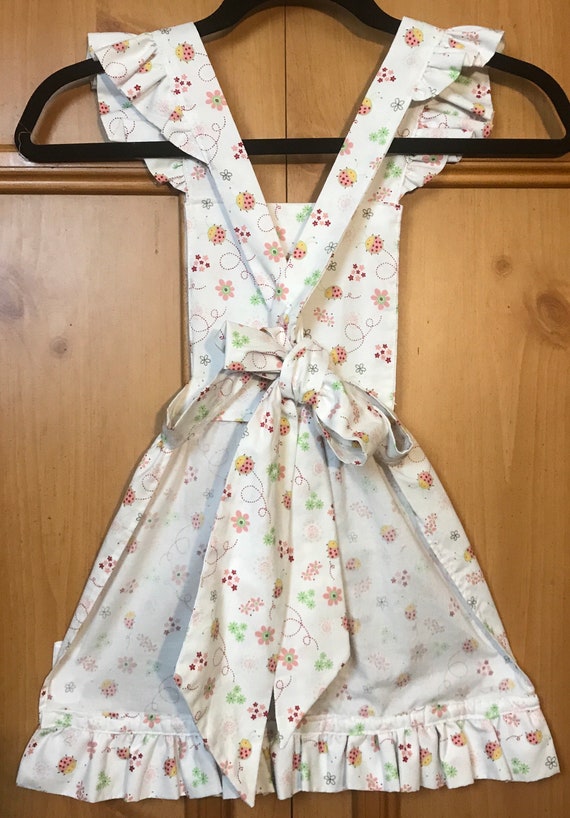 Girls apron dress handmade,Apron dress,vintage dr… - image 9