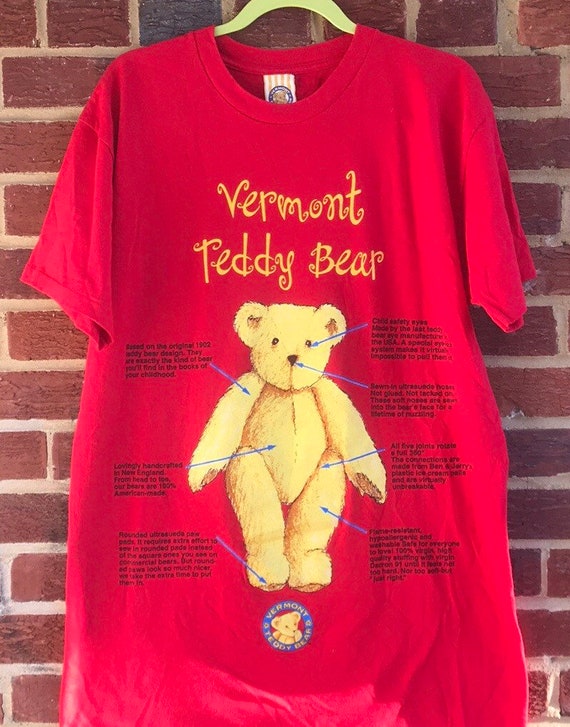 Single stitch T-shirt,Vermont teddy bear T-shirt,t
