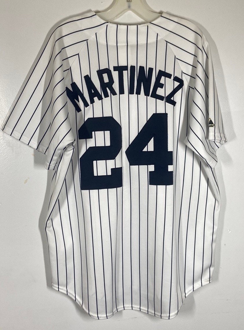 New York Yankees Tino Martinez 24 Majestic Baseball Jersey Sz 