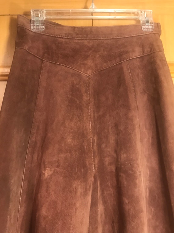 Vintage union made full leather Bagatelle skirt,V… - image 2