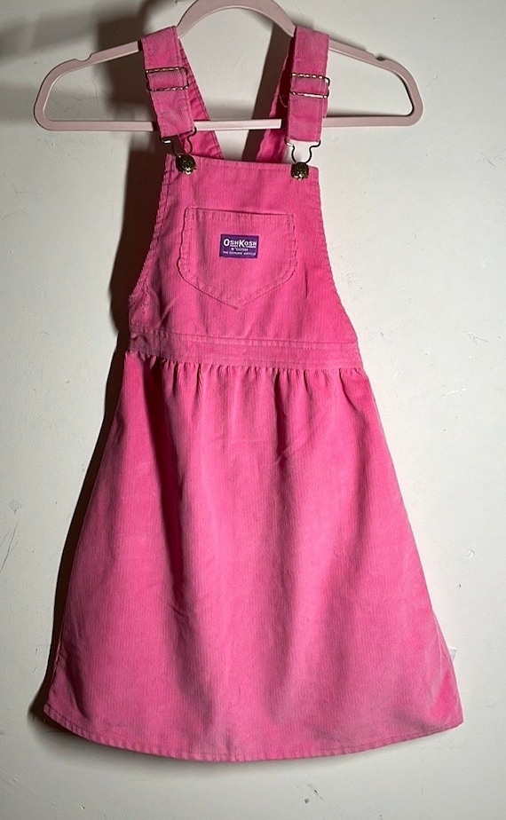Oshkosh B gosh Vintage Pink Corduroy Overall Jumper Dress Sz 10 Girls Flaw vintage Oshkosh oshkosh Jumper corduroy Jumper made in USA Etsy