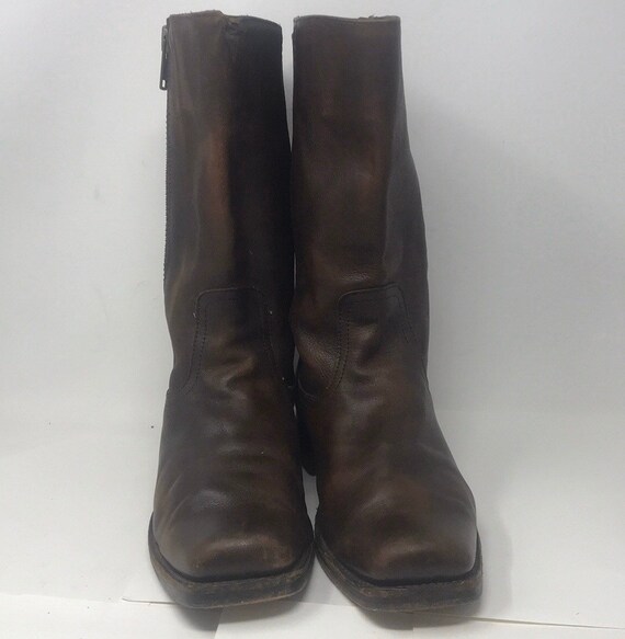 Frye Heath Outside Zipper sz 11 B Womans Motorcycl