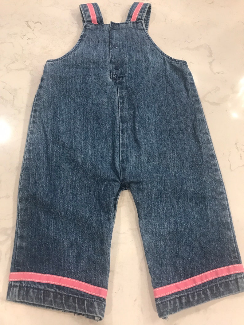 Vintage denim overalls,jean overalls,infant,baby girl,infant girl,denim overalls,overalls,jean overalls image 5