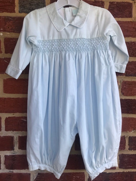 Vintage baby  smocked romper by Will’ Beth month,B