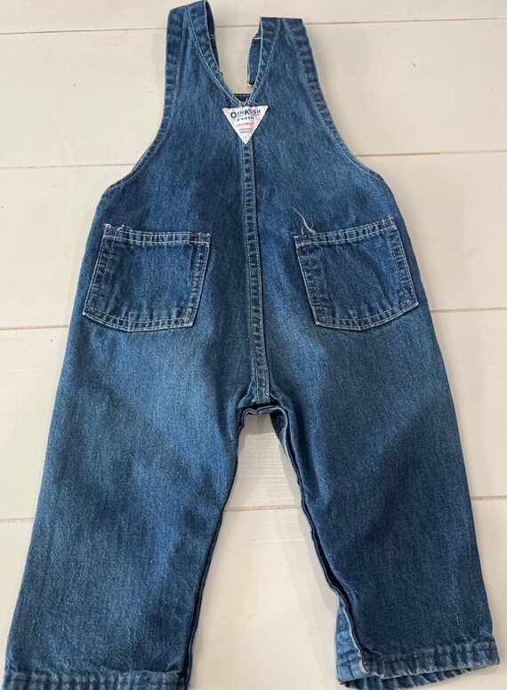 Vintage Oshkosh denim jean overalls,Made in USA,v… - image 4