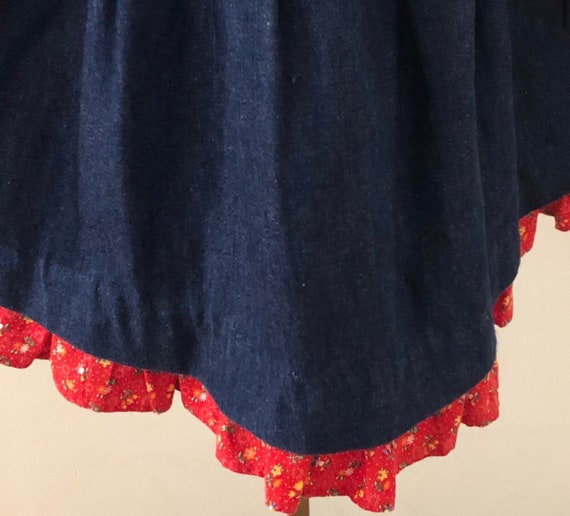 Vintage Girls Denim Jean Toddler Dress,Dress & bl… - image 8