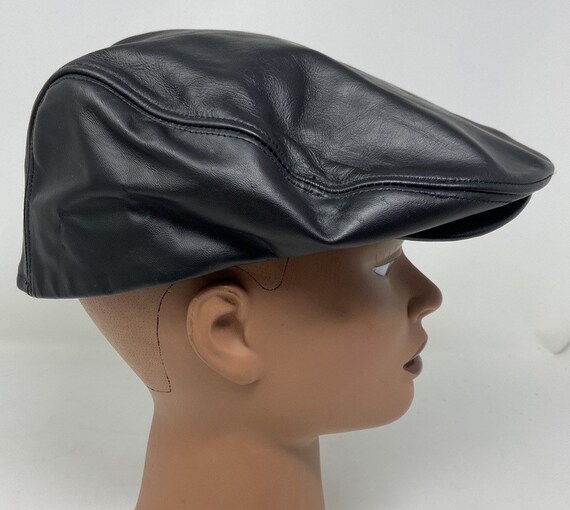 Leather Cap,Winner leather cap,leather cabbie hat… - image 3