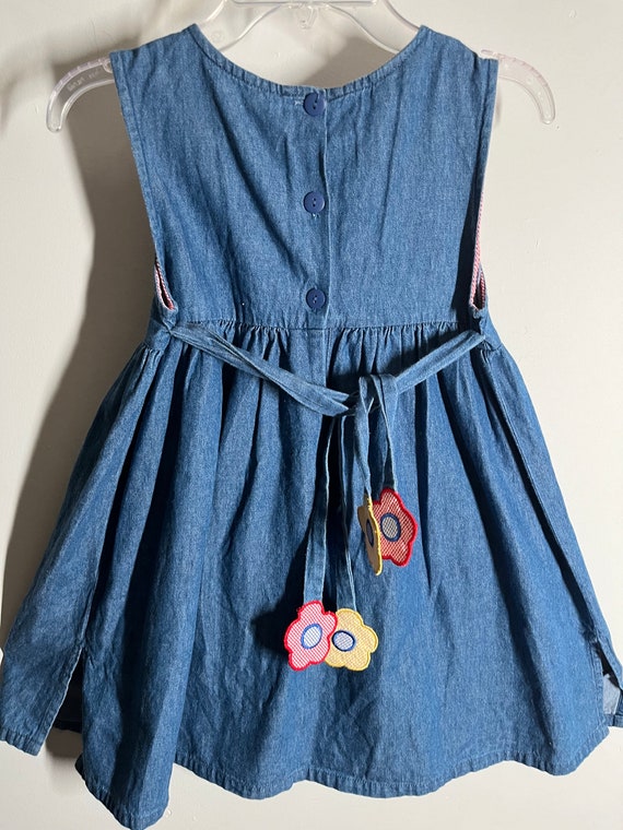 Girls dress,vintage girls dress,girls denim dress… - image 2