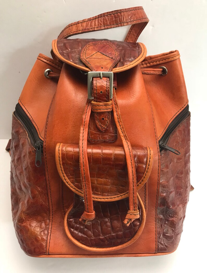 mexican leather backpack