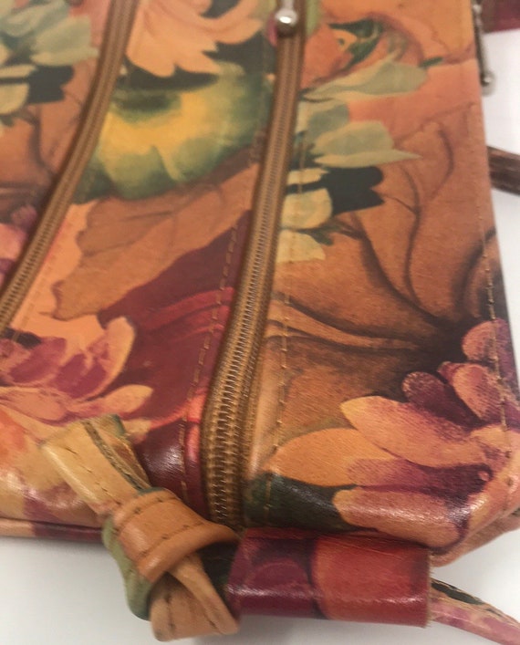 Vintage Floral Leather Purse,Vintage bag,vintage … - image 6
