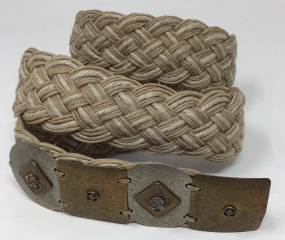 Vintage Medallion Rope Belt,Vintage belt,medallio… - image 2