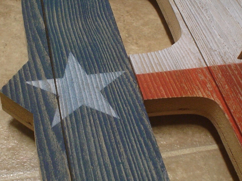 Rustic Wood Texas Flag Letter Wall Display - Etsy