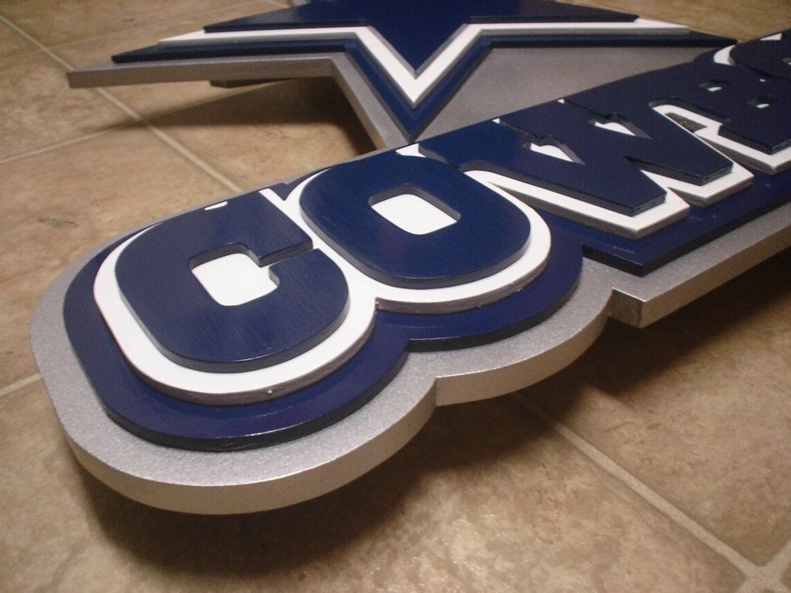 Dallas Cowboys 3D Wood Wall Decor Display With LED Lights Zeke Elliott