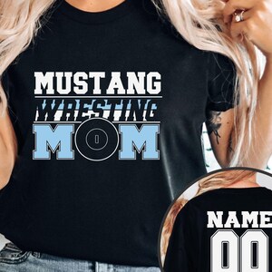 Custom Wrestling Mom Shirt, Personalized Mom Wrestling T-shirt, Wrestling Team Shirt, Matside Mom,