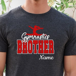 Personalized Gymnastics Brother Shirt, Gymnast Brother shirt, Proud Gymnastics Sibling Shirt