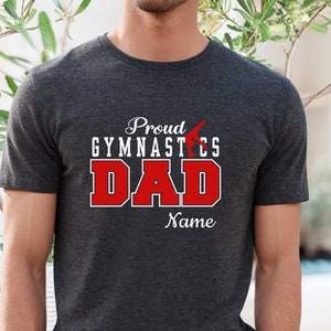 Personalized Gymnastics Dad Shirt, Gymnast Dad shirt, Proud Gymnastics Dad Shirt