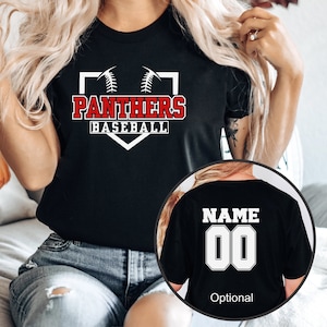 Custom Baseball Shirt, Personalized Baseball Mom Shirt, Baseball Team Spirit Wear, School Mascot Shirts