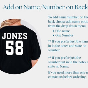 a person wearing a black t-shirt with the name "JONES" and the number "58" printed on it.