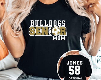 Custom Senior Soccer Mom Graduation Shirt  Personalized Team Colors  Mascot  Add Name Year  Title