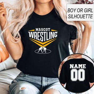 Custom Wrestling Mom Shirt, Personalized Mom Wrestling T-shirt, Wrestling Team Shirt