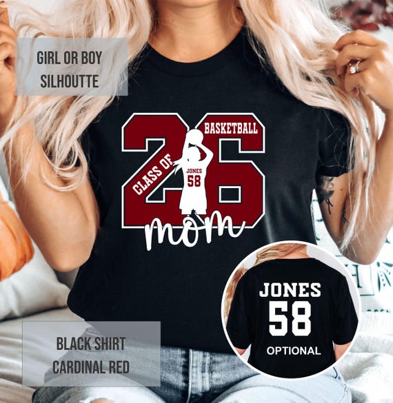 Girl 2026 Senior Mom Basketball Shirt Senior Mom Basketball Shirt, Senior Basketball Mom 2026 T-shirt, Basketball Senior, Any Family member