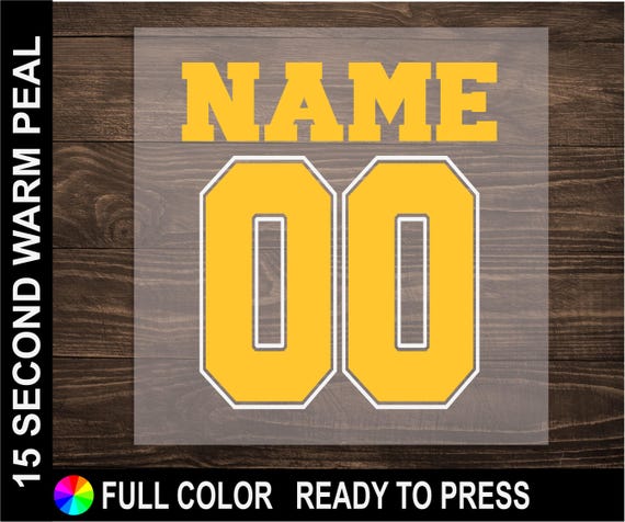 Custom Name Number DTF Transfer, Ready to Press Transfer DTF Transfer, Pick you Colors, Custom Number Name DTF.