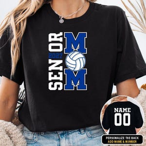 Custom Senior Volleyball Mom Shirt 2027 Personalized Senior Night Team Mom Tee image 2