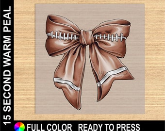 Football Mom, Retro Fall Coquette Football Bow DTF Transfer, Ready to Press Iron on DTF Transfer, Custom Football Apparel, Perfect Game Day