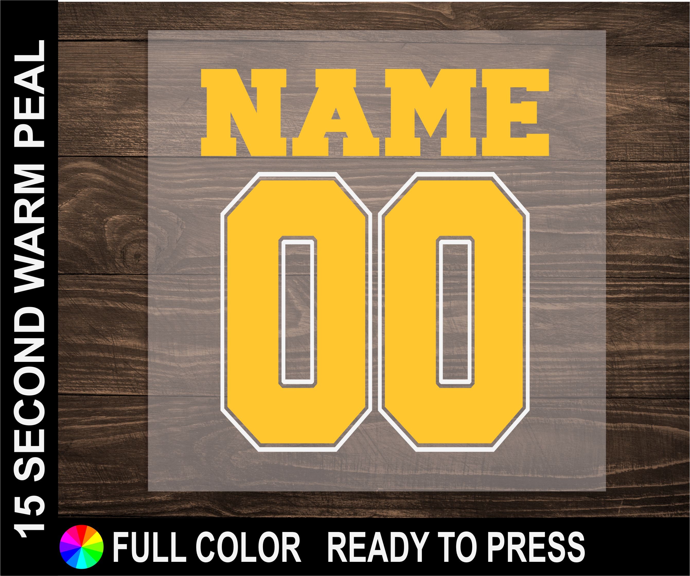 Custom Name Number DTF Transfer, Ready to Press Transfer DTF